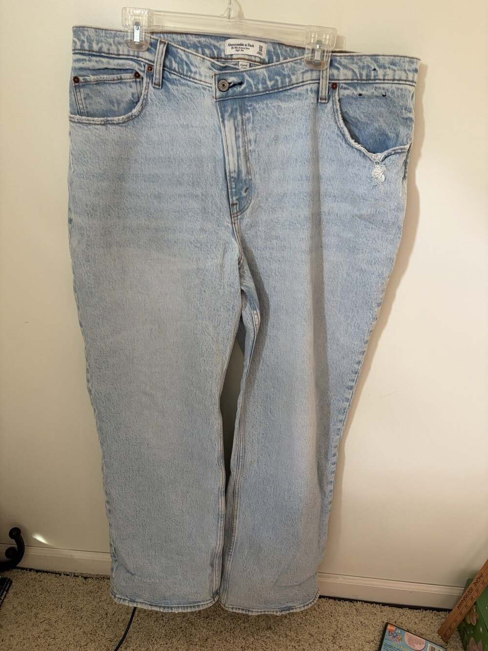 Abercrombie Fitch Jeans Womens 34 18R The 90s Relaxed Jean High Rise Curve Love